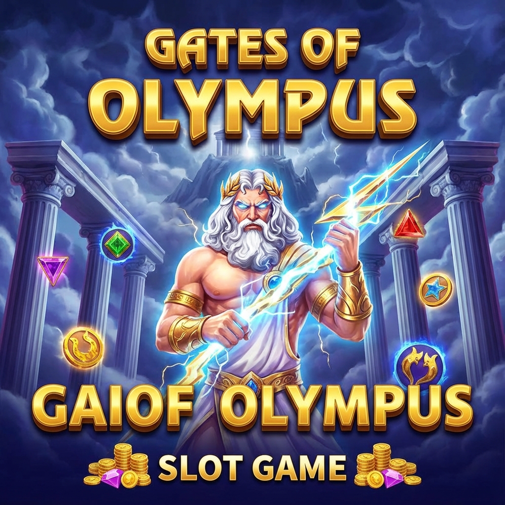 Gates of Olympus slot poster at Lucky Hills Casino